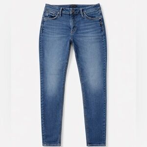 Silver Jeans Co Avery Skinny Jeans Medium Wash Stretch Denim Womens Size W31 L29